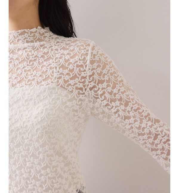 VIS「レースプチハイネックインナープルオーバー」|Tシャツ・カットソー|