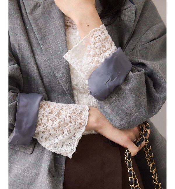 VIS「レースプチハイネックインナープルオーバー」|Tシャツ・カットソー|