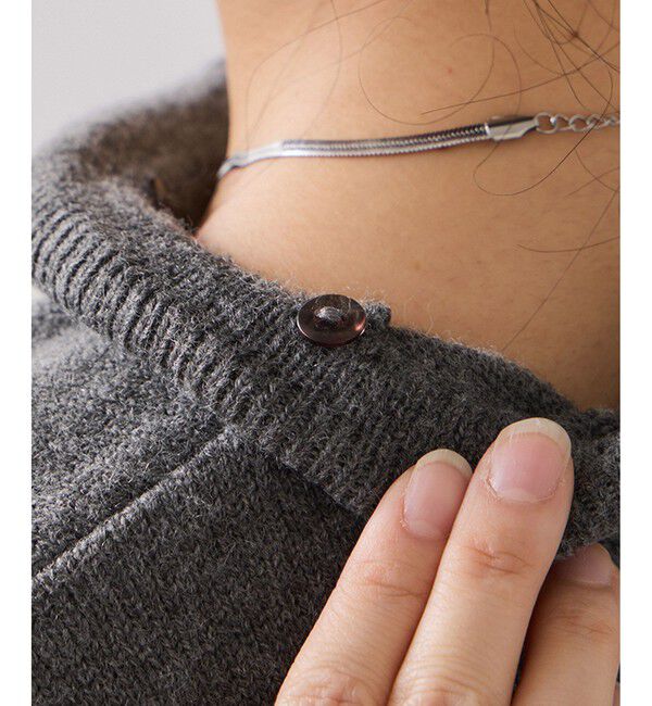 VIS「衿ファー取り外しカーディガン」|カーディガン|