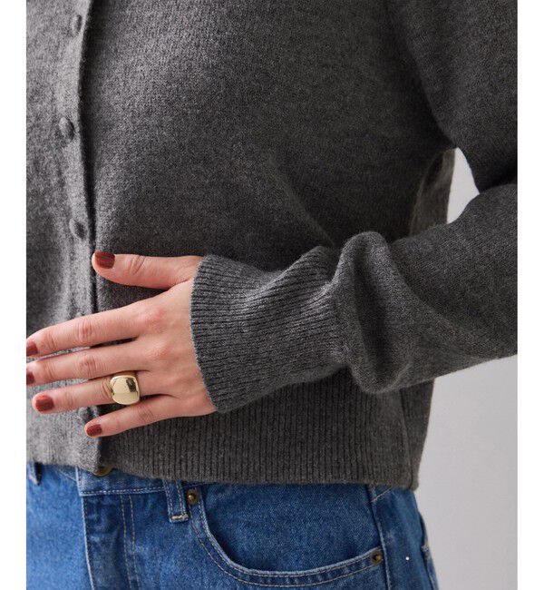 VIS「衿ファー取り外しカーディガン」|カーディガン|