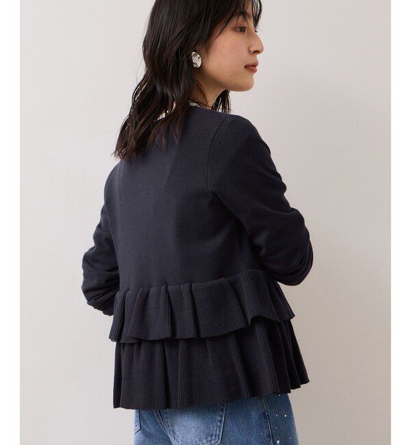 VIS「ティアードペプラムニットカーディガン」|カーディガン|