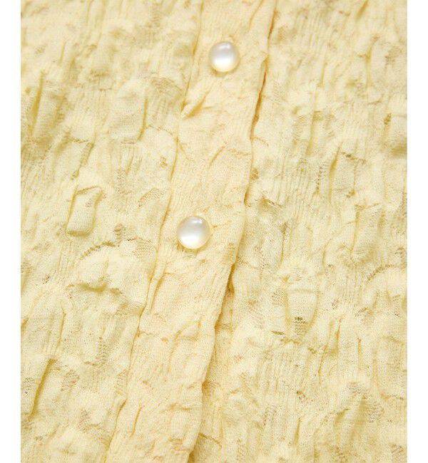 VIS「ストレッチレースジャガード衿付きカーディガン」|カーディガン|