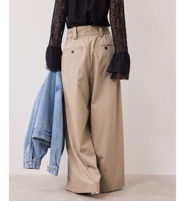 VIS「フロントタックデザインワイドパンツ」|チノ|