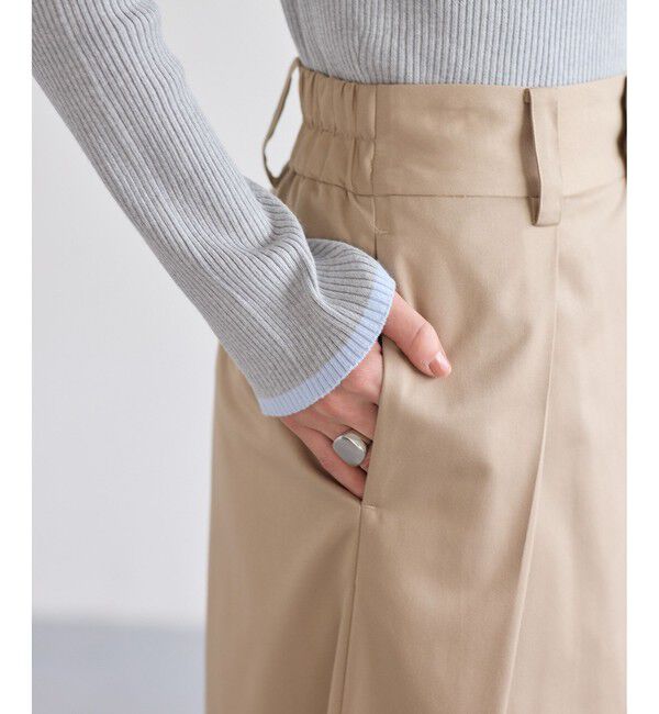 VIS「フロントタックデザインワイドパンツ」|チノ|