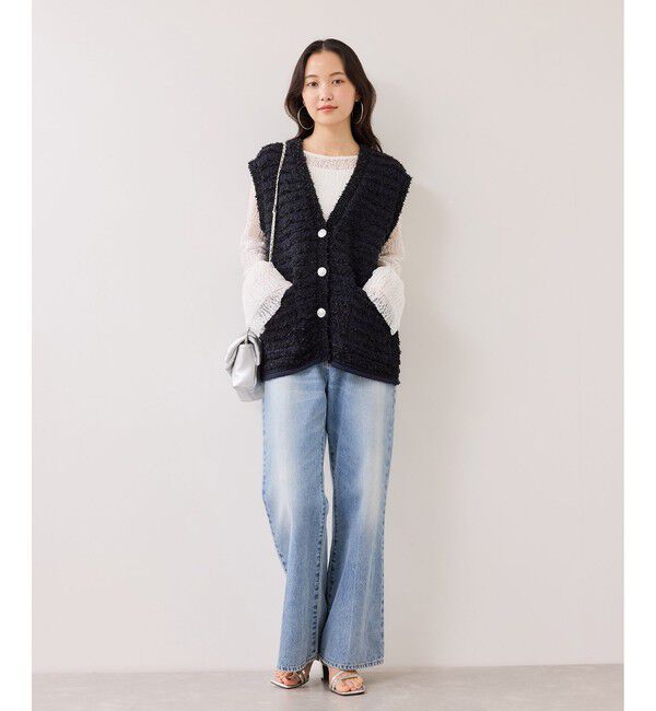 VIS「ツイードニットベスト/イージーケア」|ベスト・ジレ|