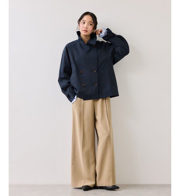 VIS「ショートトレンチコート/UVケア・撥水・花粉ガード」|トレンチコート|