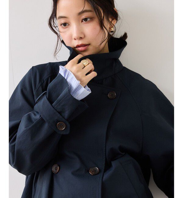 VIS「ショートトレンチコート/UVケア・撥水・花粉ガード」|トレンチコート|