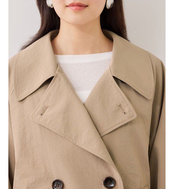 VIS「ショートトレンチコート/UVケア・撥水・花粉ガード」|トレンチコート|