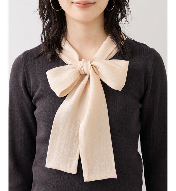 VIS「バイカラーリボンドッキングニット」|ニット・セーター|