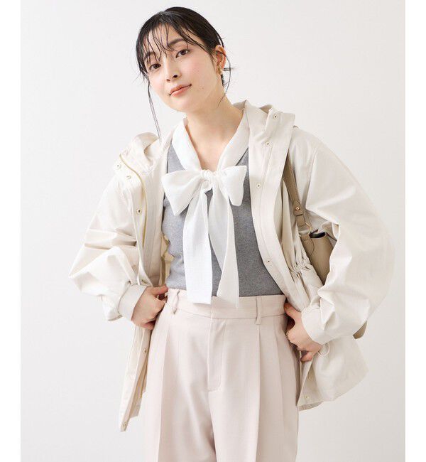 VIS「バイカラーリボンドッキングニット」|ニット・セーター|