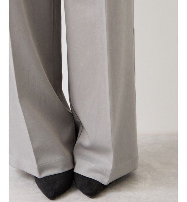 VIS「ベルトディティールパンツ/防シワ・イージーケア」|スラックス|