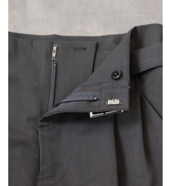 VIS「ベルトディティールパンツ/防シワ・イージーケア」|スラックス|