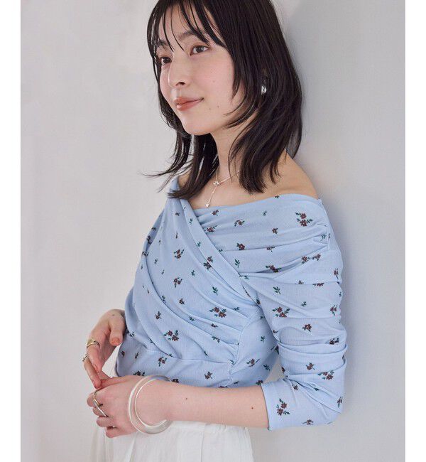 VIS「シアードレープトップス/イージーケア」|Tシャツ・カットソー|サックス(48)