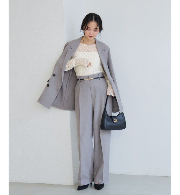 VIS「シャーリングスリーブレースプルオーバー」|Tシャツ・カットソー|