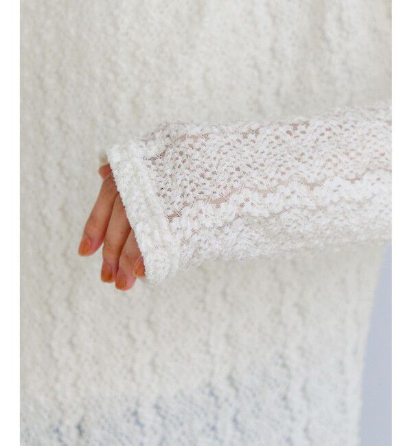 VIS「【WEB限定】レース長袖ドレープカットソー」|Tシャツ・カットソー|