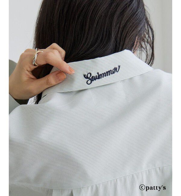 VIS「【SWIMMER&times;VIS】ポイント刺しゅうストライプシャツ」|シャツ・ブラウス|