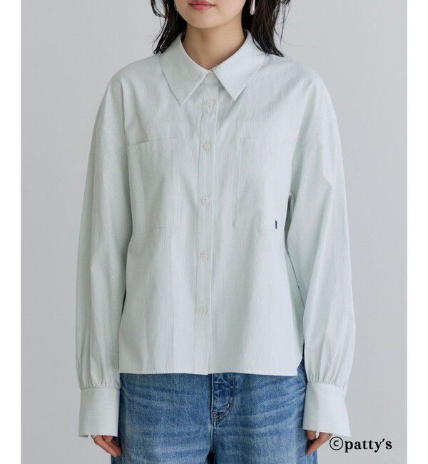 VIS「【SWIMMER&times;VIS】ポイント刺しゅうストライプシャツ」|シャツ・ブラウス|