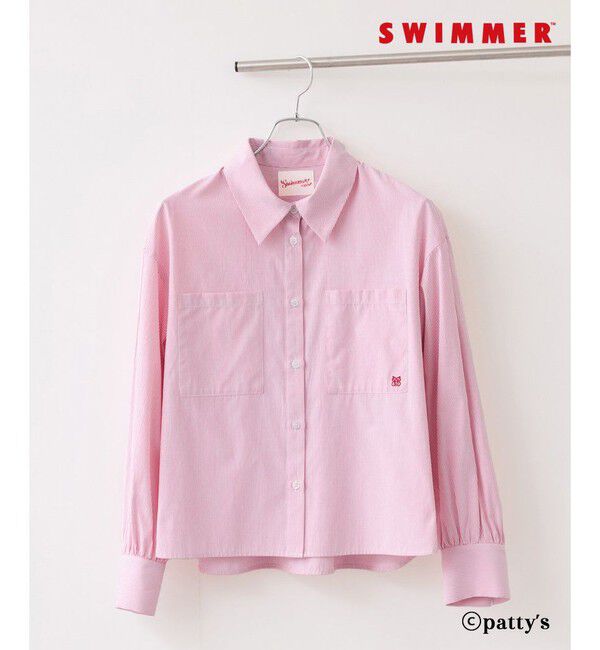 VIS「【SWIMMER&times;VIS】ポイント刺しゅうストライプシャツ」|シャツ・ブラウス|