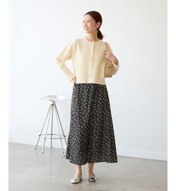 Rope&rsquo;Picnic「小花柄セミフレアロングスカート」|スカート|