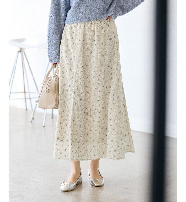 Rope&rsquo;Picnic「小花柄セミフレアロングスカート」|スカート|