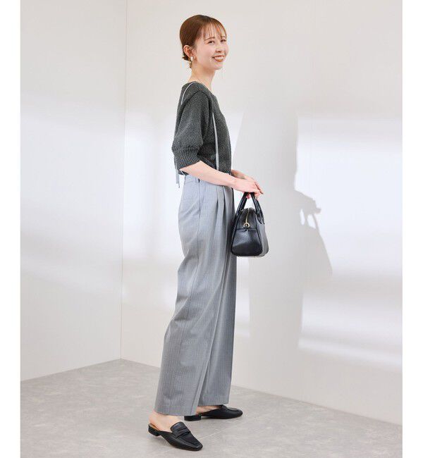 Rope&rsquo;Picnic「ラメ混綿ニットハーフスリーブプルオーバー」|ニット・セーター|