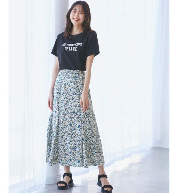 Rope&rsquo;Picnic「【emur/エミュール】マーガレット柄ナロースカート」|スカート|