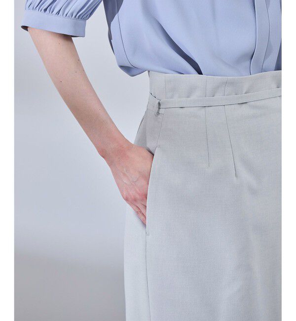 Rope&rsquo;Picnic「【UV対応】【リネンライク・シリーズ】アイラインスカート/通勤・セットアップ対応」|スカート|