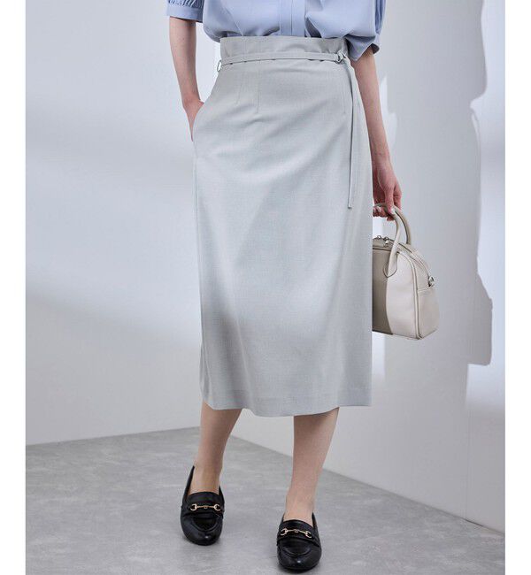 Rope&rsquo;Picnic「【UV対応】【リネンライク・シリーズ】アイラインスカート/通勤・セットアップ対応」|スカート|