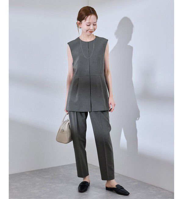 Rope&rsquo;Picnic「【UV対応】【リネンライク・シリーズ】テーパードパンツ/通勤・セットアップ対応」|チノ|