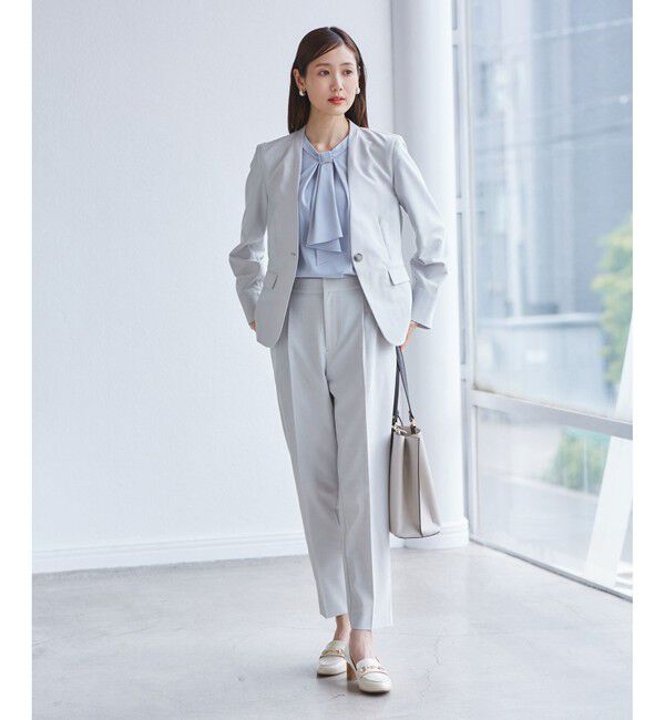 Rope&rsquo;Picnic「【UV対応】【リネンライク・シリーズ】テーパードパンツ/通勤・セットアップ対応」|チノ|