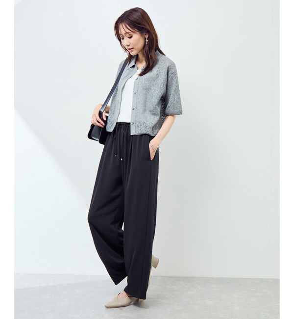 Rope&rsquo;Picnic「ジョガーイージーワイドパンツ/セットアップ対応」|チノ|