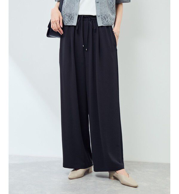 Rope&rsquo;Picnic「ジョガーイージーワイドパンツ/セットアップ対応」|チノ|ネイビー(40)