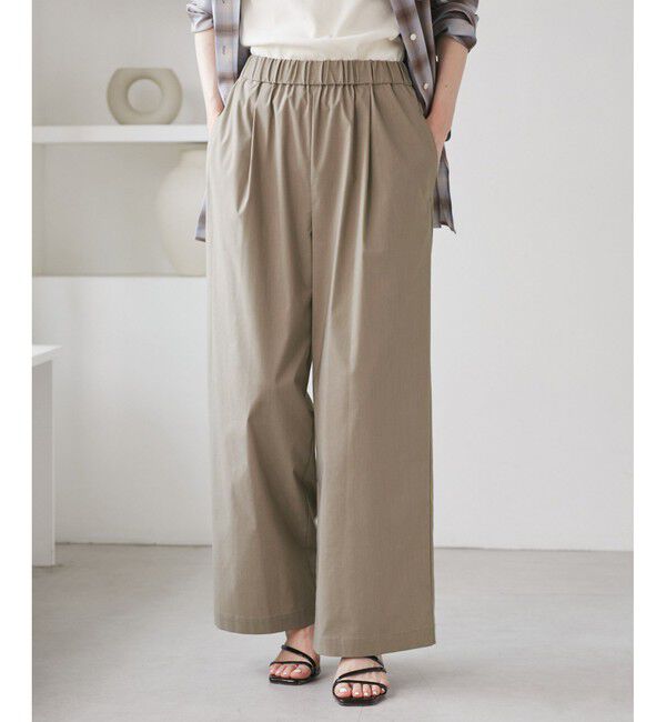 Rope&rsquo;Picnic「レーヨンナイロンイージーワイドパンツ」|チノ|