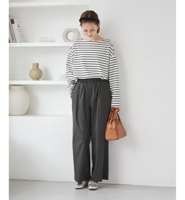 Rope&rsquo;Picnic「レーヨンナイロンイージーワイドパンツ」|チノ|