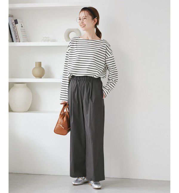 Rope&rsquo;Picnic「レーヨンナイロンイージーワイドパンツ」|チノ|