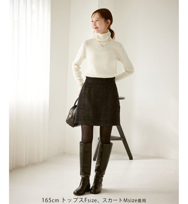 Rope&rsquo;Picnic「アンチピリングリブタートルニットプルオーバー/イージーケア」|ニット・セーター|