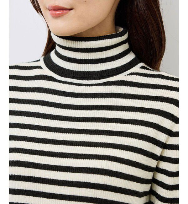 Rope&rsquo;Picnic「アンチピリングリブタートルニットプルオーバー/イージーケア」|ニット・セーター|