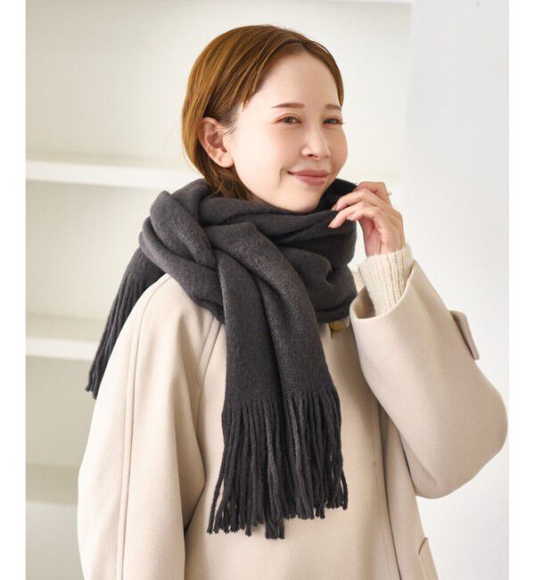 ROPE PICNIC PASSAGE「ソフトタッチマフラー/静電気防止」|マフラー|チャコール(06)