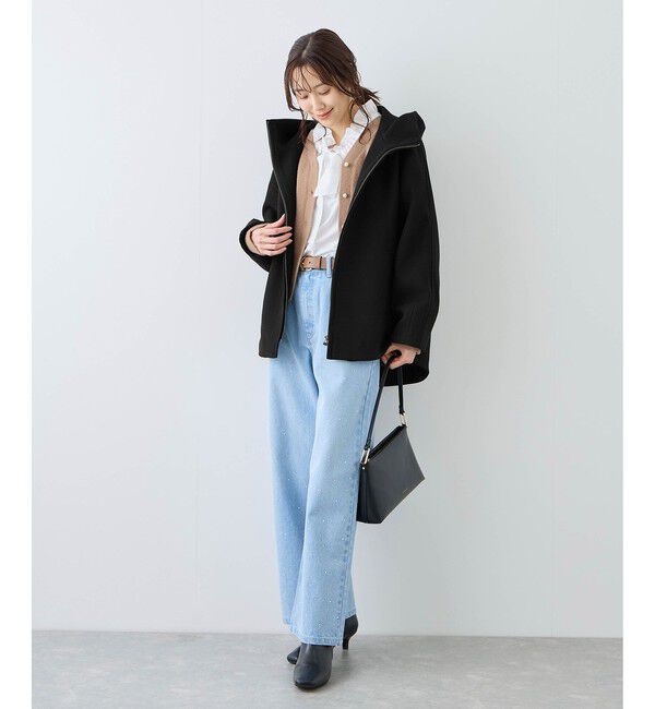 Rope&rsquo;Picnic「【新色追加】ジャージーメルトンシリーズ ジップアップフーデッドコート/無地・チェック/リンクコーデ」|その他|