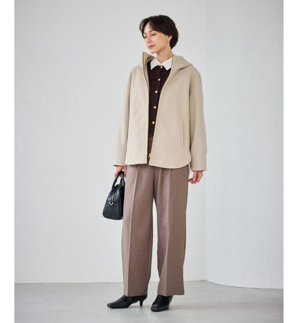 Rope&rsquo;Picnic「【新色追加】ジャージーメルトンシリーズ ジップアップフーデッドコート/無地・チェック/リンクコーデ」|その他|