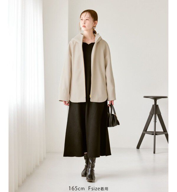 Rope&rsquo;Picnic「【新色追加】ジャージーメルトンシリーズ ジップアップフーデッドコート/無地・チェック/リンクコーデ」|その他|