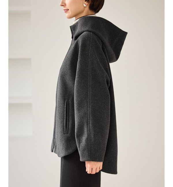 Rope&rsquo;Picnic「【新色追加】ジャージーメルトンシリーズ ジップアップフーデッドコート/無地・チェック/リンクコーデ」|その他|