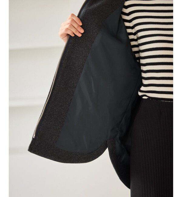 Rope&rsquo;Picnic「【新色追加】ジャージーメルトンシリーズ ジップアップフーデッドコート/無地・チェック/リンクコーデ」|その他|