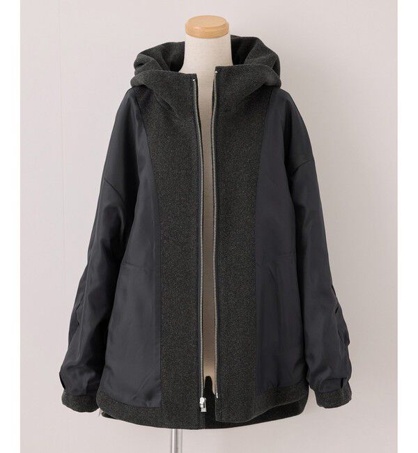 Rope&rsquo;Picnic「【新色追加】ジャージーメルトンシリーズ ジップアップフーデッドコート/無地・チェック/リンクコーデ」|その他|