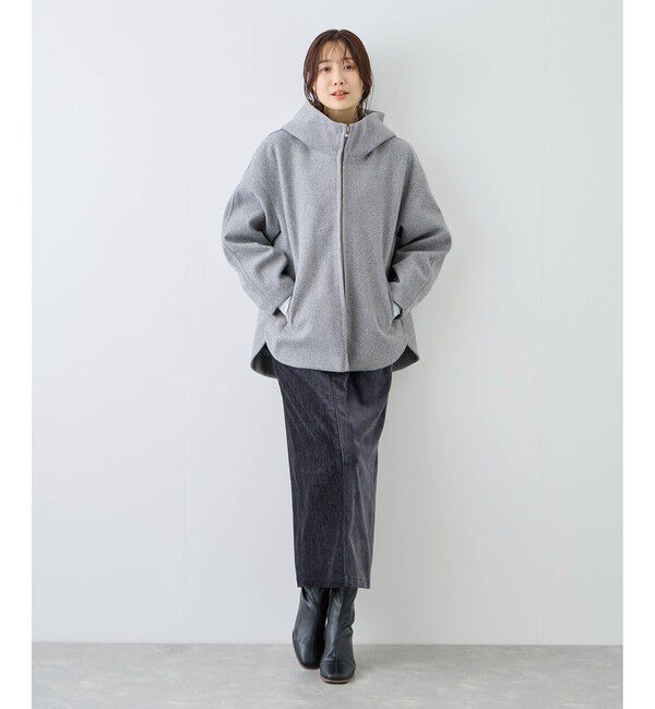 Rope&rsquo;Picnic「【新色追加】ジャージーメルトンシリーズ ジップアップフーデッドコート/無地・チェック/リンクコーデ」|その他|