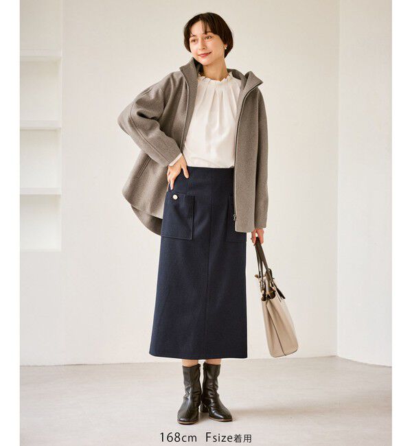 Rope&rsquo;Picnic「【新色追加】ジャージーメルトンシリーズ ジップアップフーデッドコート/無地・チェック/リンクコーデ」|その他|