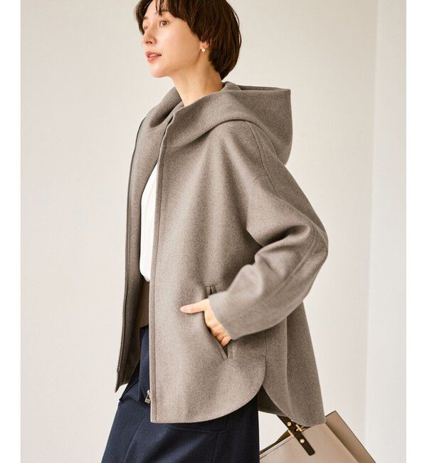 Rope&rsquo;Picnic「【新色追加】ジャージーメルトンシリーズ ジップアップフーデッドコート/無地・チェック/リンクコーデ」|その他|