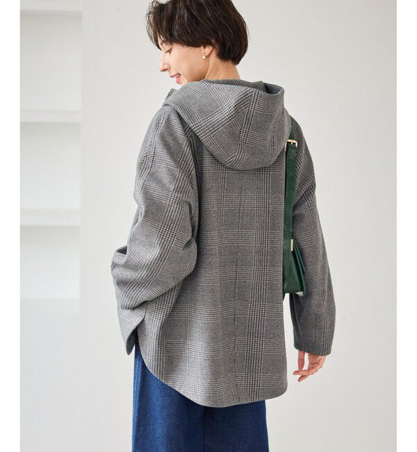 Rope&rsquo;Picnic「【新色追加】ジャージーメルトンシリーズ ジップアップフーデッドコート/無地・チェック/リンクコーデ」|その他|