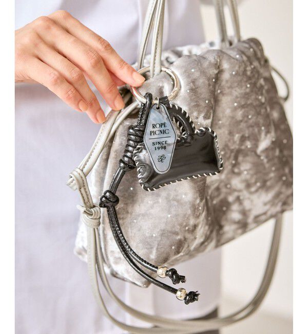 ROPE PICNIC PASSAGE「プレート付きバッグチャーム」|チャーム・キーホルダー|ブラック系(02)