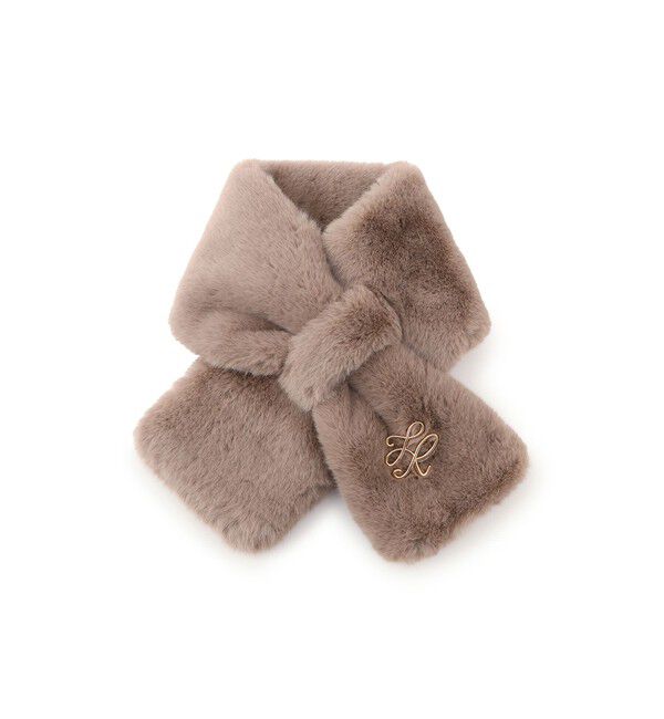 ROPE PICNIC PASSAGE「ブローチ付きフェイクファーティペット」|マフラー|